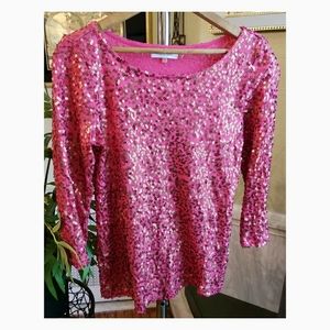 Calvin Klein Pink Sequined  Top